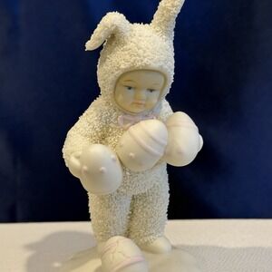 VTG Dept 56 Snowbunnies "Oops! I Dropped One" Figurine Org Box: 5"H Snowbabies